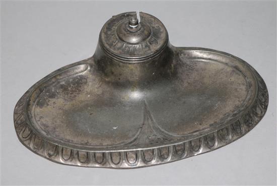 A WMF silver plated inkwell